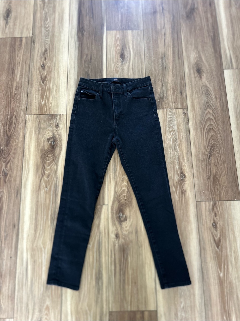 Quince women’s stretch High-Rise Black Skinny Jeans size 27